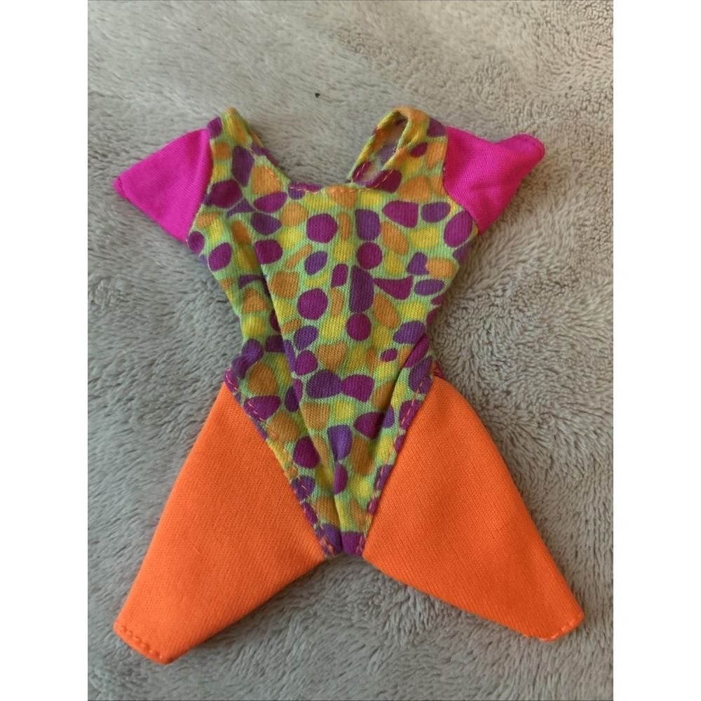 Vintage 1996 Barbie Sports Fashions Pink & Orange Leotard Outfit Mattel